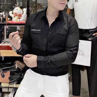 Áo sơ mi Đũi 2 túi đóng hộp
