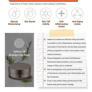 Salmon oil nutrition eye patch
