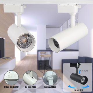 đèn rọi ray vỏ trắng cao cấp 15w Mỹ Linh