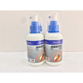 Thuốc diệt bọ chét, bét, ve, chấy, rận, ghẻ ở chó, mèo, thú cảnh HANTOX SPRAY 100ml
