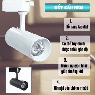đèn rọi ray vỏ trắng cao cấp 15w Mỹ Linh