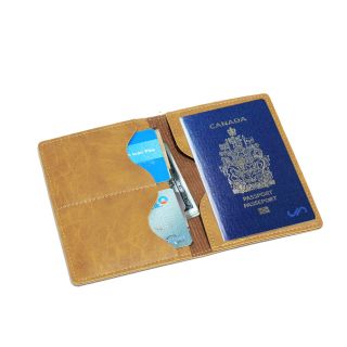 Ví da đựng passport hộ chiếu du lịch CNT VN18 sang trọng NÂU