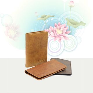 Ví da đựng passport hộ chiếu du lịch CNT VN18 sang trọng BÒ ĐẬM
