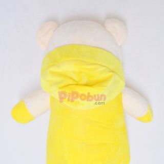 Gấu bông Teddy đội nón rời Size M Đỏ Vàng