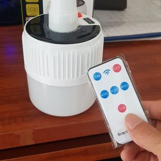 `đèn led tích điện 100w remote điều khiển từ xa.