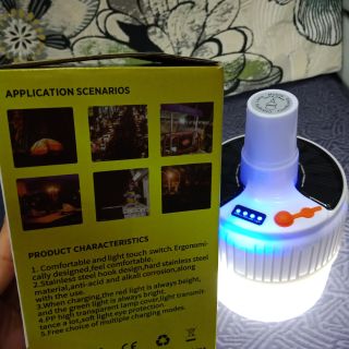 `đèn led tích điện 100w remote điều khiển từ xa.