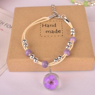 Vòng tay ép hoa khô đủ màu 20k