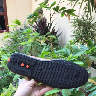 Giày lười nam nâu trơn da bò đẹp