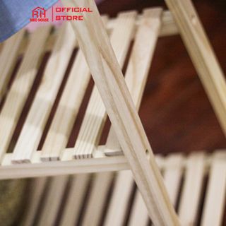 Giá treo quần áo gỗ 2 tầng RIBO HOUSE - size LỚN NHẤT - gỗ tự nhiên