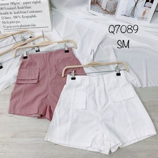 Quần short kaki túi nắp
