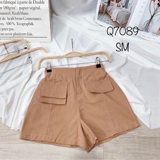 Quần short kaki túi nắp
