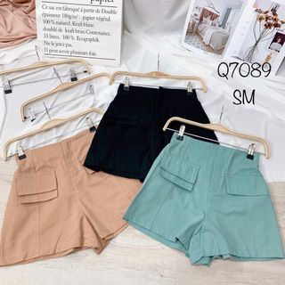 Quần short kaki túi nắp