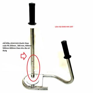 Dụng Cụ Tay Quấn Màng PE inox Cầm Tay Có Thể Tùy Chỉnh Kích Thước Cuộn PE 250mm, 300mm, 400m, 500mm, 550mm