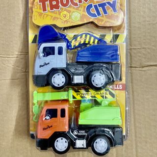 Bộ 2 xe công trình chạỵ dây cót Mới