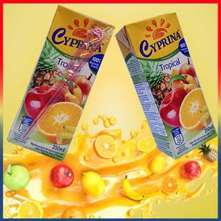 Nước ép trái cây CYPRINA (250ml/Hộp x 9Hộp/Lốc x 3Lốc/Thùng)