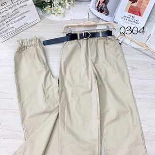 Quần kaki ống rộng dày đứng form