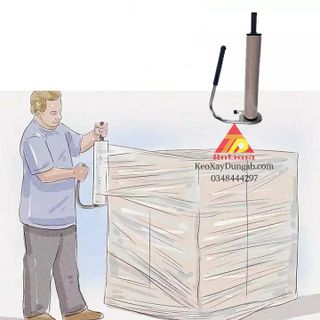 Dụng Cụ Quấn Màng PE Inox, Tay Quấn màng PE khổ 500mm 600mm Cầm Tay Loại Không Có Chân Đế