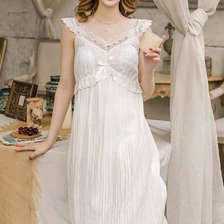 Đồ ngủ váy ngủ Dài cánh tiên Chất thô quảng châu mềm mại