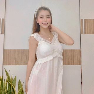 Đồ ngủ váy ngủ Dài cánh tiên Chất thô quảng châu mềm mại
