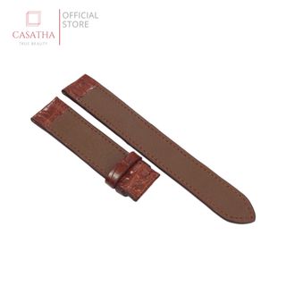 Dây đồng hồ da cá sấu Casatha màu đen S901a