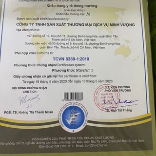 KHẨU TRANG Y Tế CTY MINH VƯỢNG