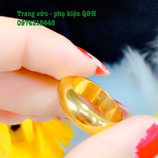 Nhẫn trơn 5 chỉ mạ vàng 24 có khắc 9999