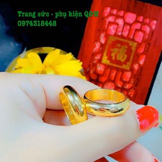 Nhẫn trơn 5 chỉ mạ vàng 24 có khắc 9999