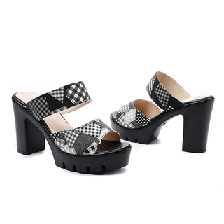 Sandal gót trụ 8cm siêu nhẹ, Hàn Quốc