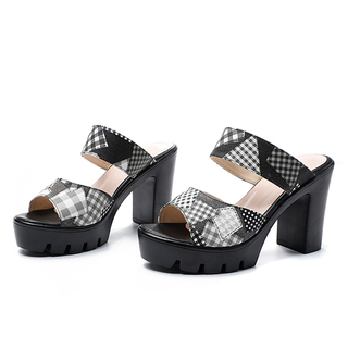 Sandal gót trụ 8cm siêu nhẹ, Hàn Quốc