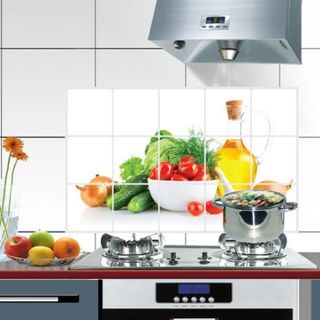 Miếng dán nhà bếp cách nhiệt chống dầu mỡ. Kích thước 75cm x45cm. Giá sỉ 10k .