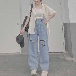 Quần baggy ống rộng siêu cute