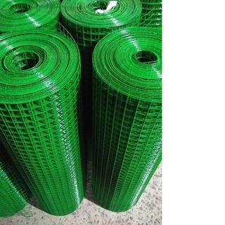 Lưới bọc nhựa, lưới thép bọc nhựa ô vuông màu xanh giá rẻ