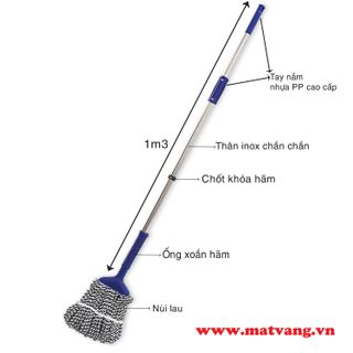 Cây lau nhà vắt tay khóa vuông