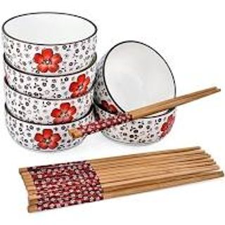 Bộ 6 chén sứ 6 đôi đũa Nhật Bản