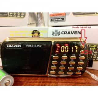 Loa đài FM Craven CR853 dùng 3 pin 3.7v giá sỉ