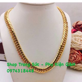 Dây chuyền nam kiểu xích mạ vàng 24k