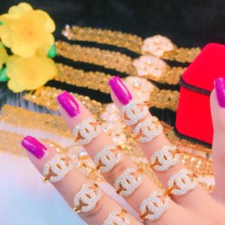 Nhẫn nữ kiểu chữ c mạ vàng 18k giá sỉ