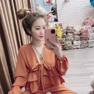 Set bộ lụa buộc nơ