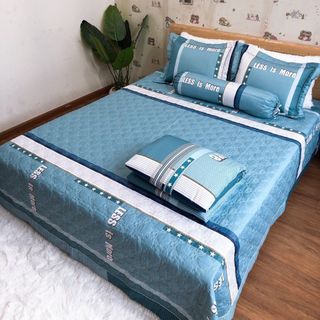 Bộ Chăn Ga Gối Cotton 5 món ga trần chăn lót bông