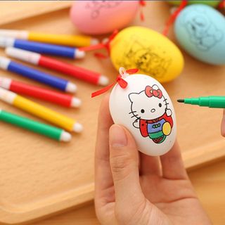 Trứng tô màu. Dùng trang trí Giá sỉ 5800đ /1 bộ gồm 1 trứng và 4 bút lông 4 màu, có rất nhìu mẫu Có rất nhiều mẫu.