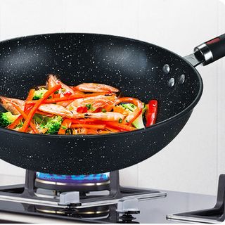 Bộ nồi chảo 3 chi tiết vân đá cremic đen đế từ siêu dày.