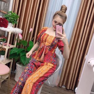 Set bộ thổ cẩm buộc nơ