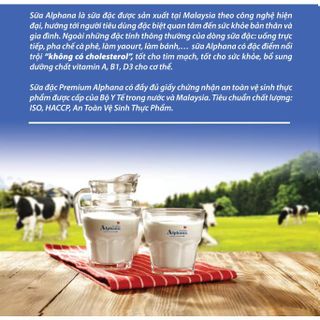 Sữa Đặc Có Đường Sữa Creamer Premium Alphana Malaysia Lon 1kg Giàu Protein Vitamin A D3 B1 - Không Cholesterol Thùng 24 lon