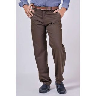 Quần Kaki Nam Trung Niên Cao Cấp Vải Cực Bền Và Không Ra Màu Kiểu Dáng Thời Trang Đủ Form Dáng - Màu Nâu