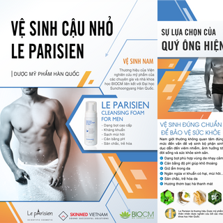 Vệ sinh, khử mùi vùng kín nam giới cao cấp dạng bọt Le Parisien Hàn Quốc 150ml