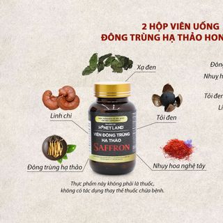 [HONEYLAND] - ĐÔNG TRÙNG HẠ THẢO SAFFRON 60 VIÊN