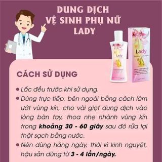 Dung Dịch Vệ Sinh Phụ Nữ LADY,Trẻ Hóa Vùng Kín LADY 150ML