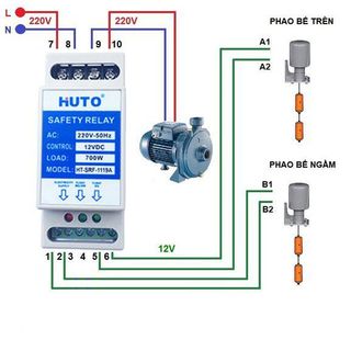 Rơ le an toàn cho phao điện HUTO HT-SRF-1119A