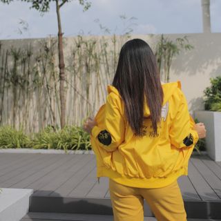 Áo khoác dù 2 lớp nam nữ in hình heo con đáng yêu - TN001