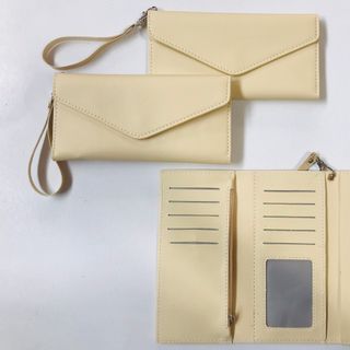Ví nữ dài cầm tay, màu kem vani